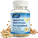Nattokinase 12,000 FU Serrapeptase 360,000 SPU Supplement, 60 Capsules, Enriched with Super Enzymes, Nutrient Blend & Inulin for Circulation, Digestion & Gut Support