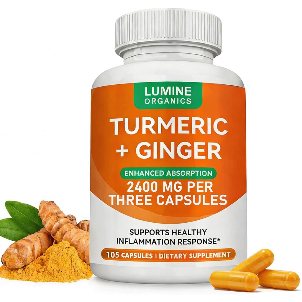 Turmeric Curcumin Supplement, 2400mg Turmeric Extract with 95% Curcuminoids (1PCS)