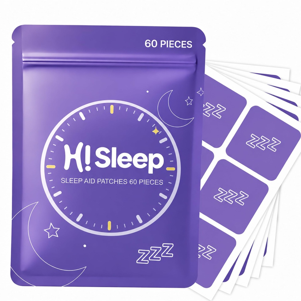 Sleep Patches for Adults with Melatonin & Valerian, 60pcs Nighttime Sleep Aid Support for Men & Women, Bedtime Routine Patches for Home & Travel