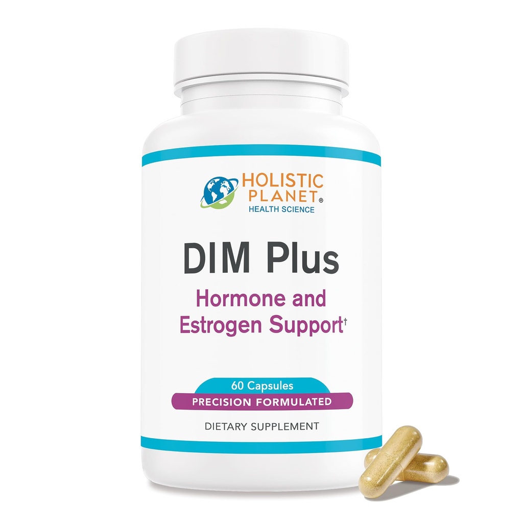 DIM Plus (Diindolylmethane) with BioPerine - Estrogen Balance & Hormone Support for Men & Women - Supports Breast, Cervical, Prostate Health, Cell Health & Detox