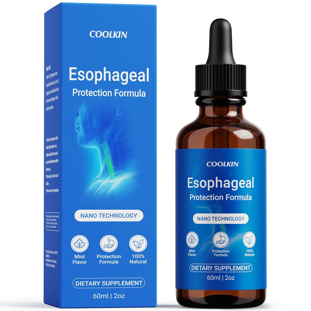 Nano Esophageal Relief Drops - ContainingSlippery Elm Bark, Zinc, L-Carnosine, L-Glutamine & Aloe Extract - Non-GMO, Dairy-Free - Soothes Digestive Discomfort, SupportsHealthy Throat & Stomach(2)