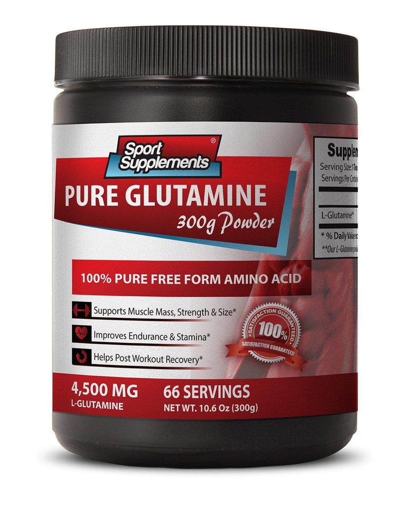 Wellness and Fitness - Pure GLUTAMINE Powder 4,500MG - l-glutamine Seeking Health - 1 Bottle (300g)