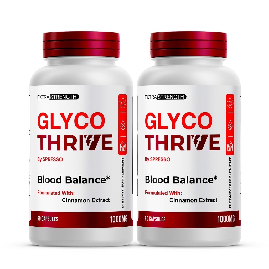 (2 Pack) Glyco Thrive Capsules - Advanced GlycoThrive Blood Support Supplement for Healthy Circulation, Official Glycogen Support Pills with Premium Ingredients for Overall Wellness (120 Capsules)