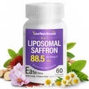 9-in-1 Liposomal Saffron Supplement 88.5mg – Stress, Sleep & Eye Support for Adults – 60 Vegan Capsules