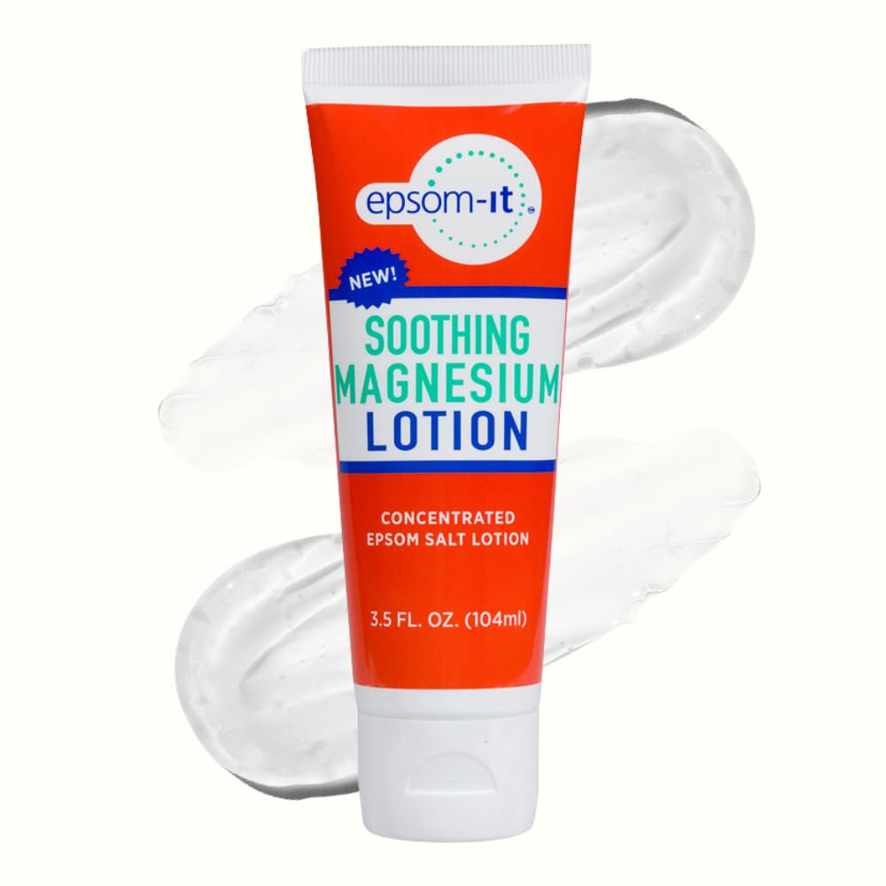 EPSOM-IT Soothing Magnesium Lotion, 6oz Bottle – Concentrated Epsom Salt Lotion with Shea Butter for Better Sleep, Relaxation, & Muscle Stiffness | Soothing Magnesium for Daily Self-Care | Made in USA