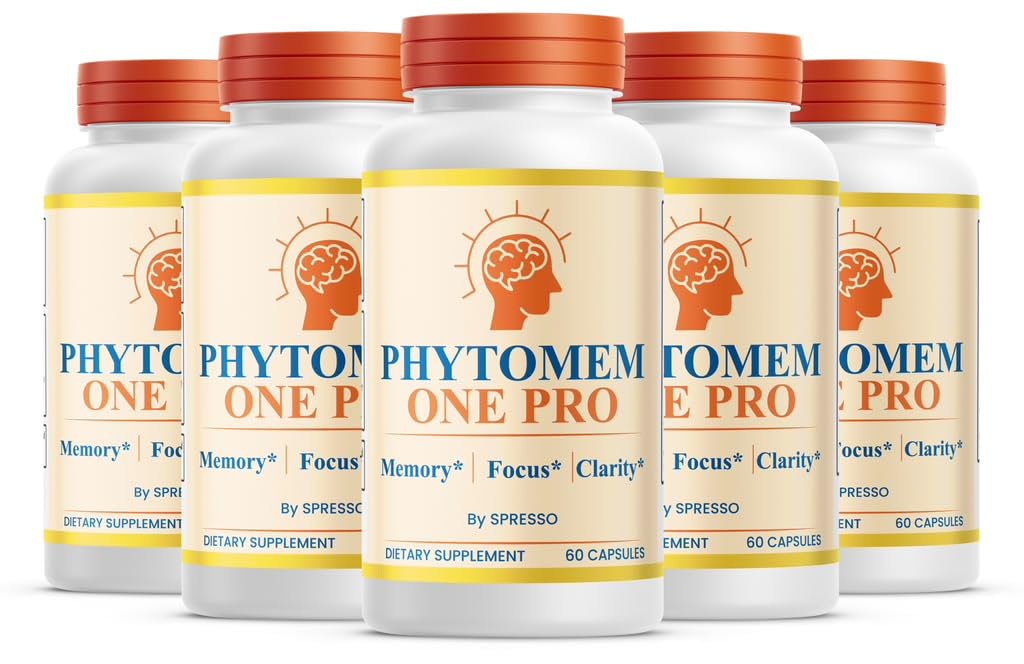 (5 Pack) Phytomem One Capsules - Official Phytomem Supplement Pills with Premium Ingredients, Advanced Formula Support for Overall Health & Wellness Reviews (300 Capsules)
