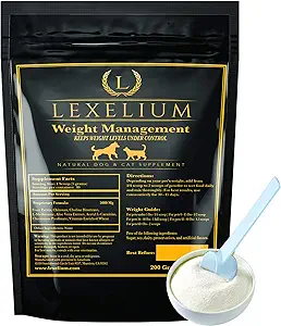 Organic Weight Management Supplement for Cats & Dogs | 100% Natural Pet Supplement Powder | Helps with Weight Loss & Curbing Appetite | Keeps Cats and Dogs from Overeating | 200 Grams