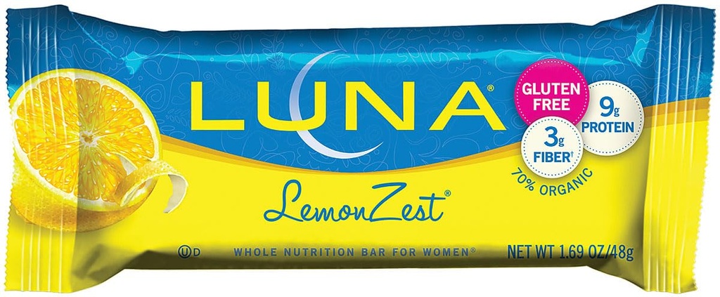 CLIF BAR LUNA BAR,OG3,LEMON ZEST, 1.69 OZ | bike-handlebars