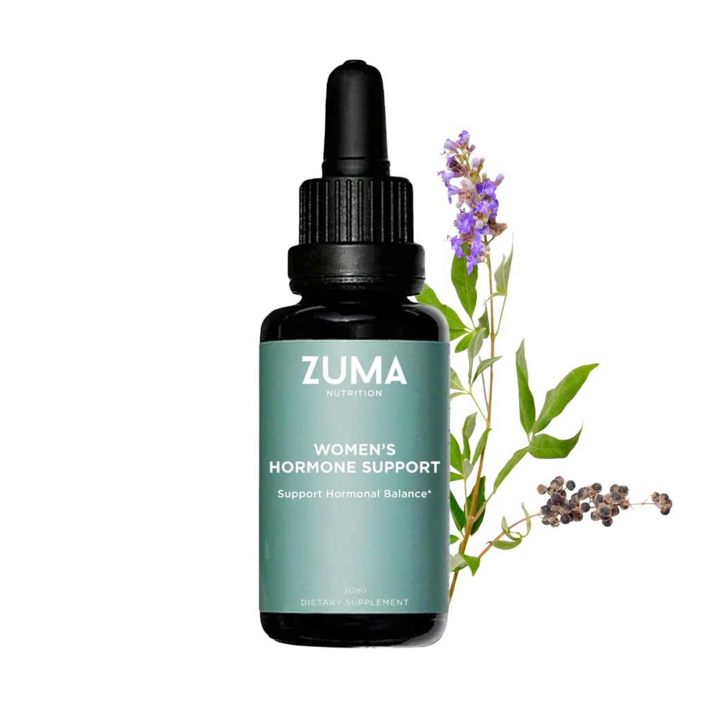 Zuma Nutrition Women's Hormone Tonic - Chasteberry Supplement for Women & Hormone Balance with Evening Primrose, Shatavari & Black Cohosh - Stress Supplements & Tonic for Women, 30 mL