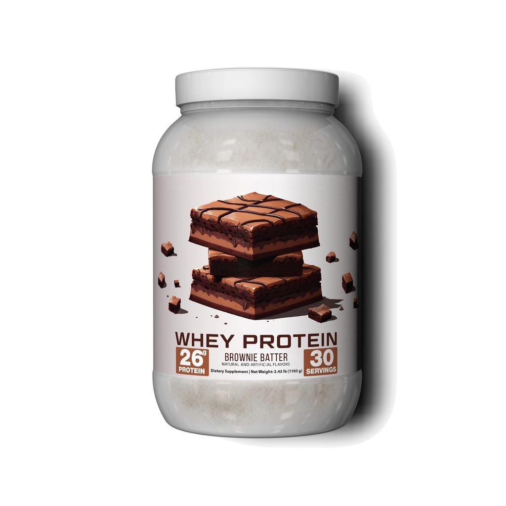 Ekkovision Protein Powder, Brownie Batter Flavor, 25 G Whey Protein per Scoop, Low Lactose, High Protein for Men & Women With Active Lifestyles, Perfect for Shakes, Smoothies, and Recipes, 30 Servings