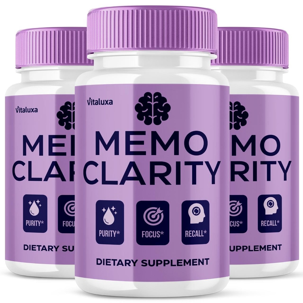(3 Pack) Memo Clarity Capsules, MemoClarity Supplement with Advanced Maximum Strength Overall Health & Wellness, All-Natural Ingredients Premium Management Support Formula, Mevo Clarity Pills (180 ct)