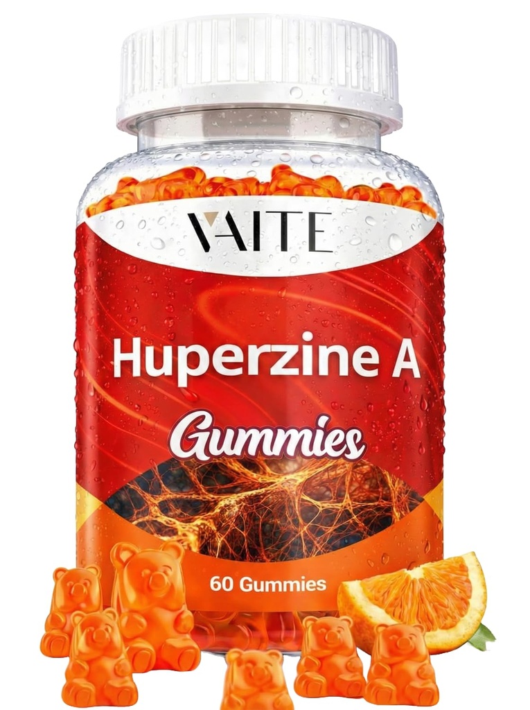 Huperzine A Supplement 200 mcg Gummies - Brain Supplements for Memory and Focus, Supports Cognitive Function & Mental Clarity - for Men, Women & Seniors - Non-GMO, Gluten-Free, 60 Vegan Chewables