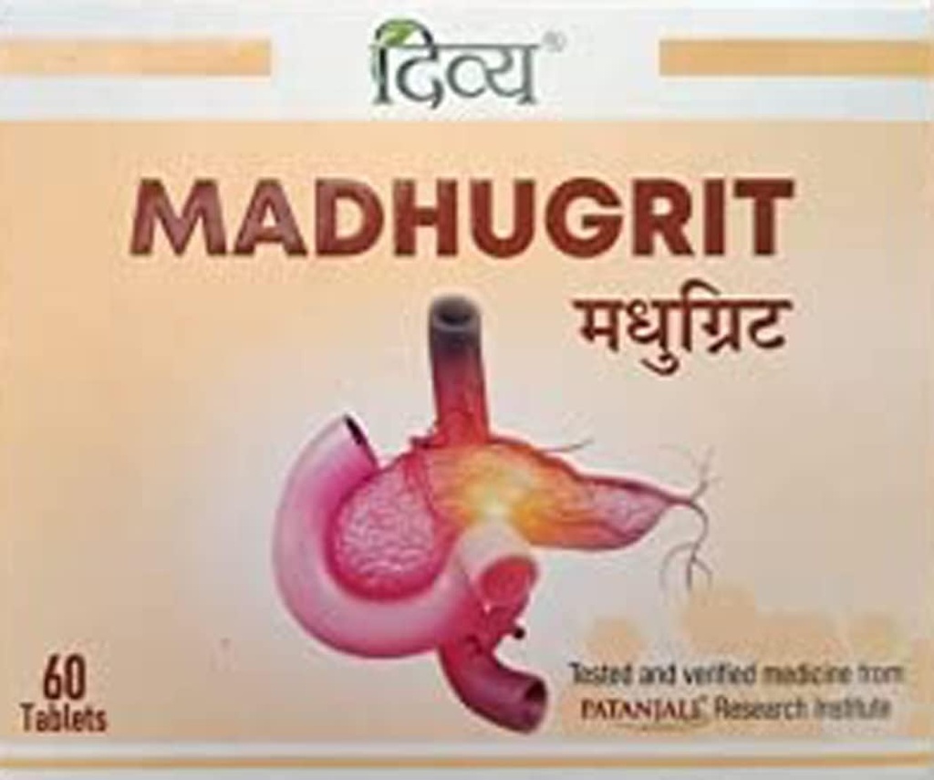 Patanjali Divya Madhugrit 60 tabletten - Verpakking van 1