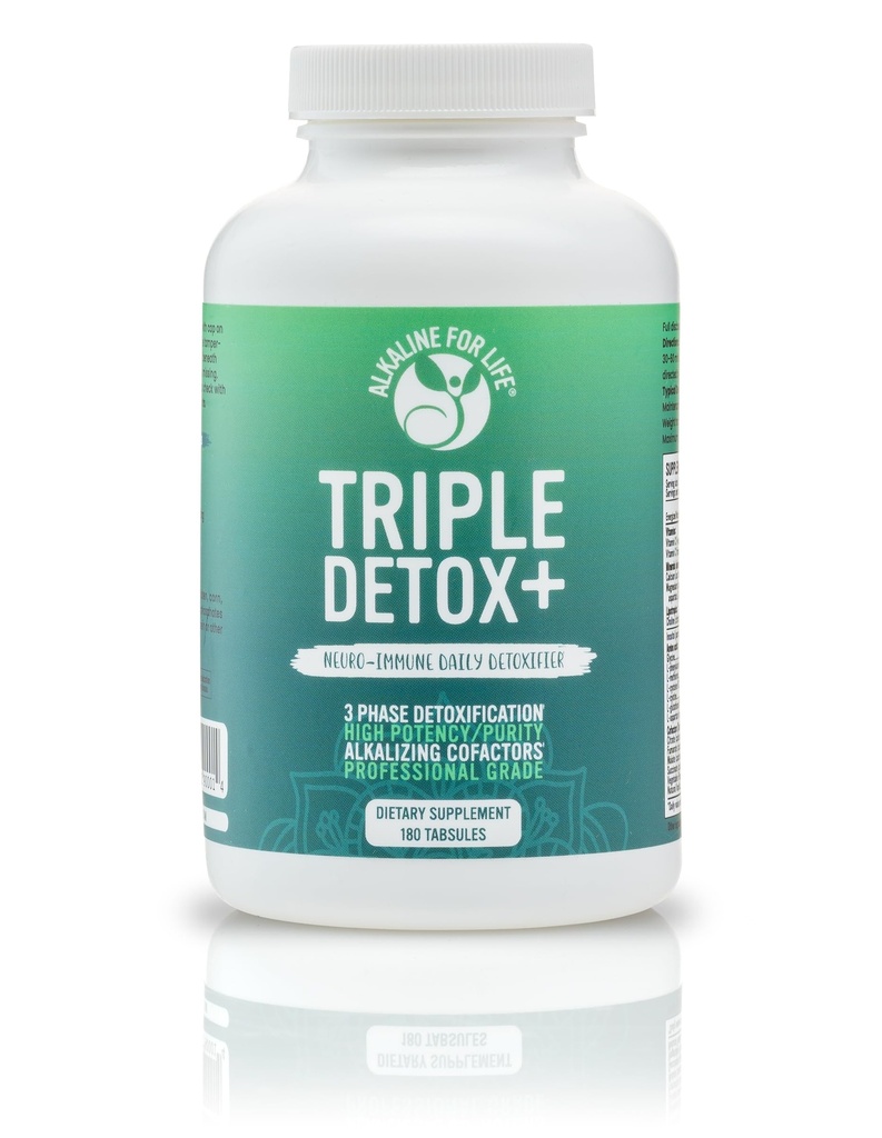 Alkaline for Life Triple Detox+, Liver Detox Supplement with Amino Acids & Lipotropics, Professional Grade Tabsules, 60 Count