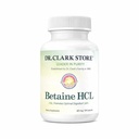 Dr. Clark Betaine HCL Digestieve Enzymen - Acid Reflux Medicine, Zoutzuur Proteïne Supplement, Optimale Digestie Formule, 100 Gelatine Capsules, 425 mg
