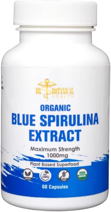 Blue Spirulina Capsules - Biologische - 1000 mg - 60 capsules