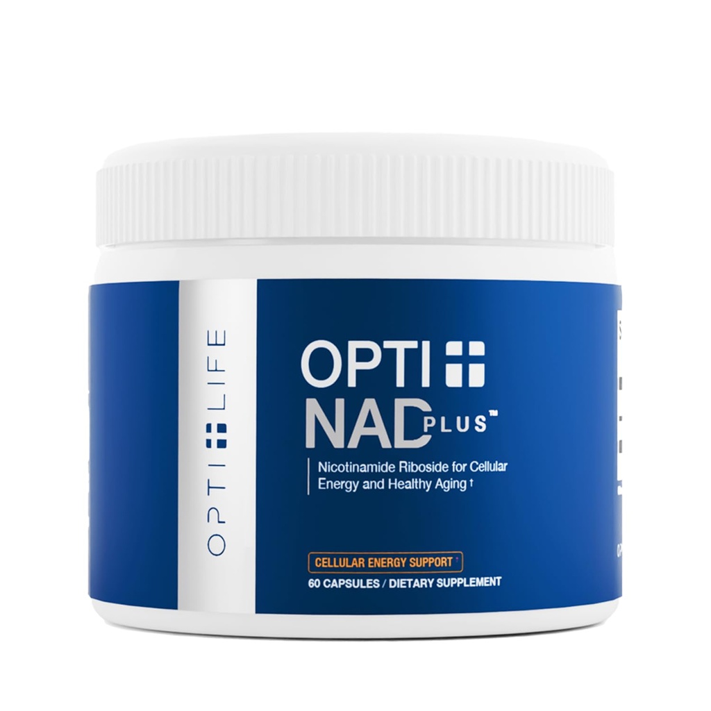 Opti+ NAD Plus Capsules, NAD+ Supplement with Nicotinamide Riboside (NR) to Support Cellular Energy, Metabolism & Healthy Aging*, 60 Capsules, 30-Day Supply