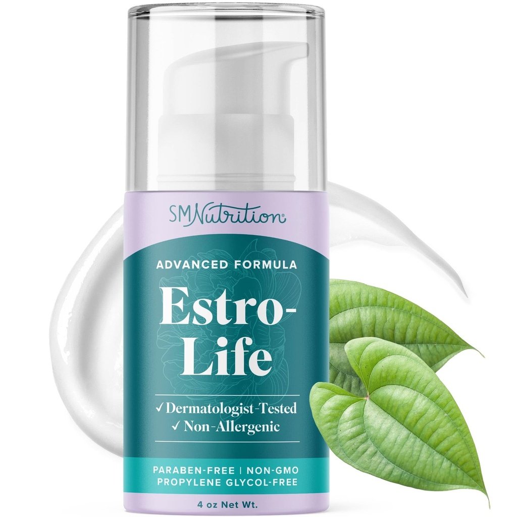 Geavanceerde Estro-Life Balancing huidcrème voor vrouwen Cosmetische huidcrème met Estriol, Wild Yam, Black Cohosh, Vitamine A, Black Currant Oil & ›› Paraben-Free 