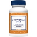 The Vitamin Shoppe L-Tryptophan 500MG, Supports Relaxation, Positive Mood & Sleep (60 Veggie Capsules)