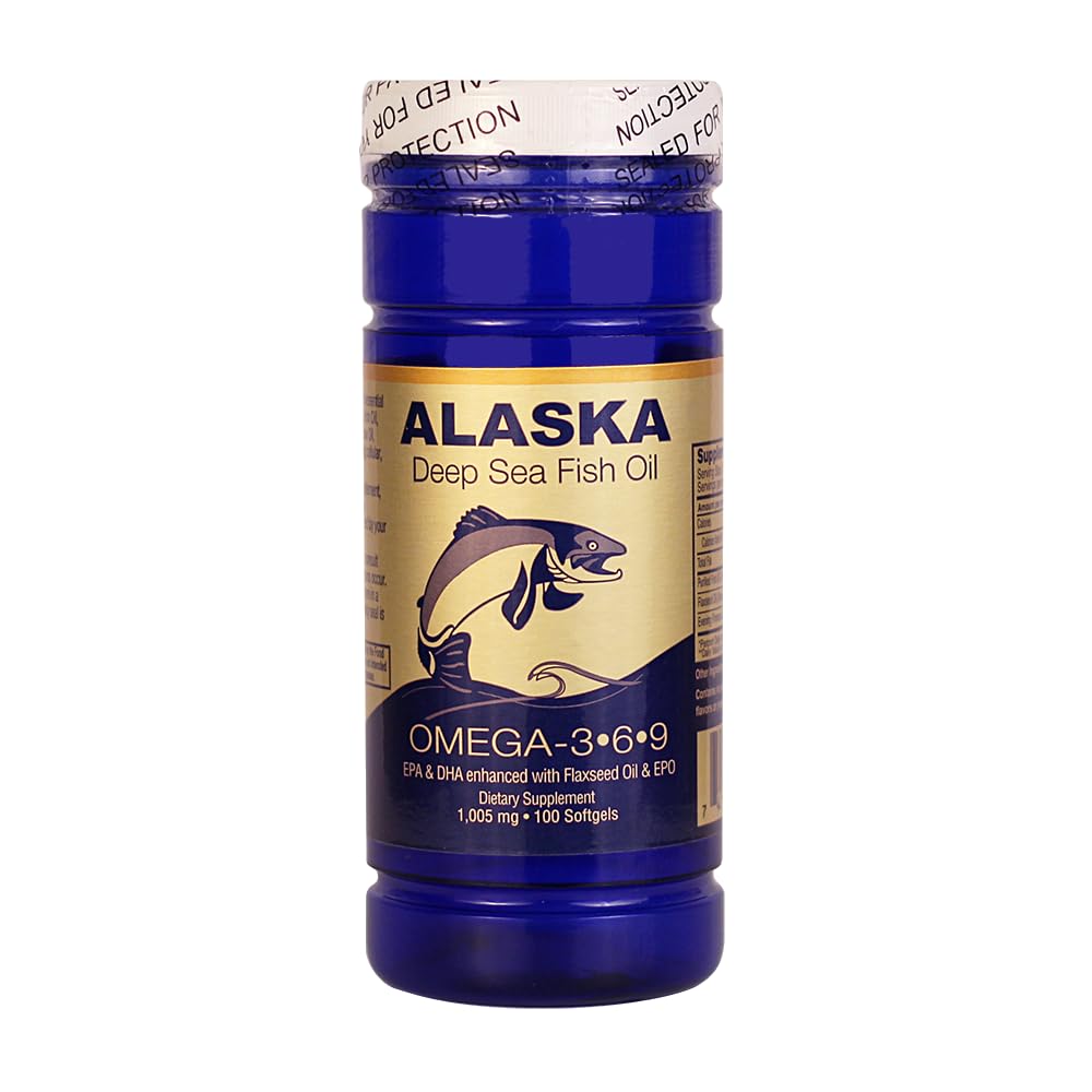 Alaska Deep Sea Fish Oil, Omega 3,6,9 1000 Mg 100 Softgels per NCB