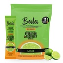 Bala Enzyme - Total Body Wellness Drink Mix - Lime Flavor - Electrolytes Powder Packets - Hydrate & Recover, Turmeric Drink with Electrolytes & Amino Acids - 0.25oz (12 Count)