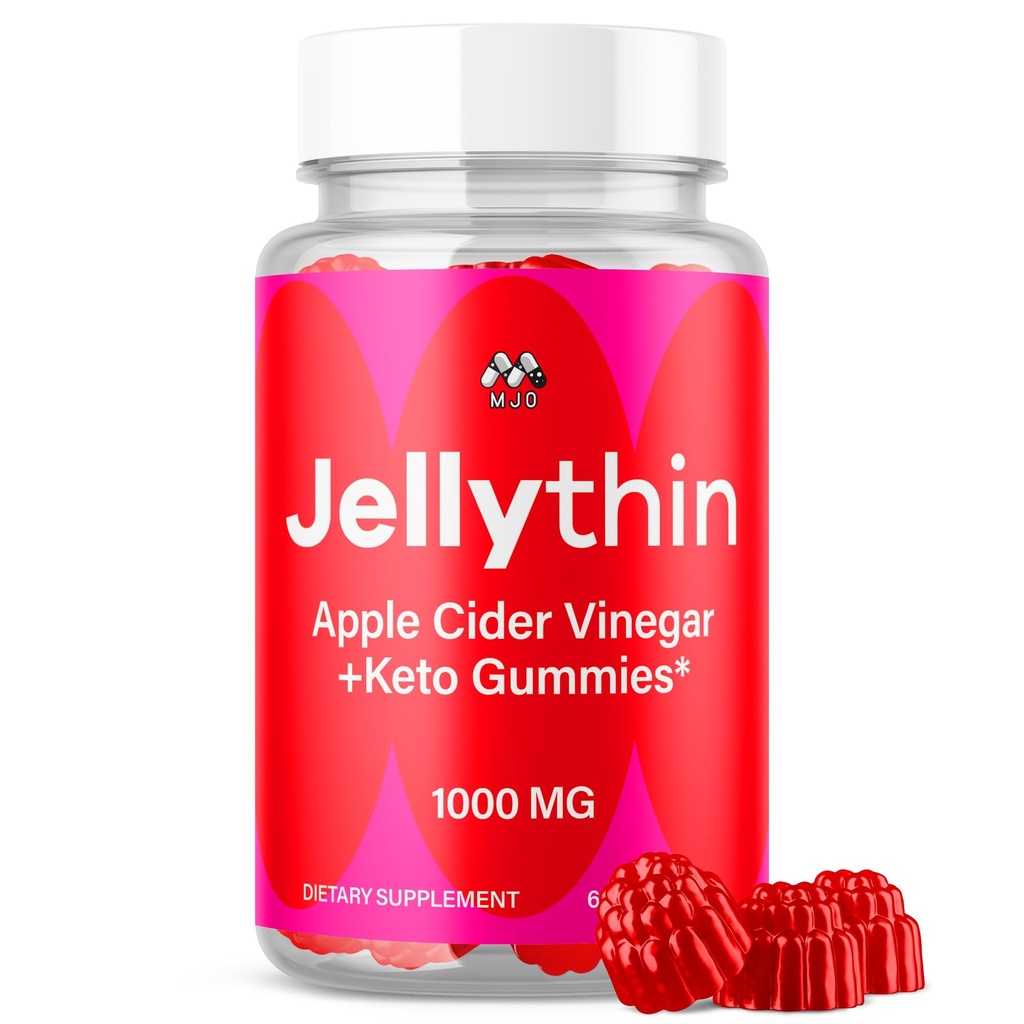 Jelly Thin Weight Management Gummies, Official Jellythin Gummys with All Natural Ingredients, Advanced Jelly Thin Health and Wellness Support Maximum Strength Formula Multivitamin Blend (60 Gummies)