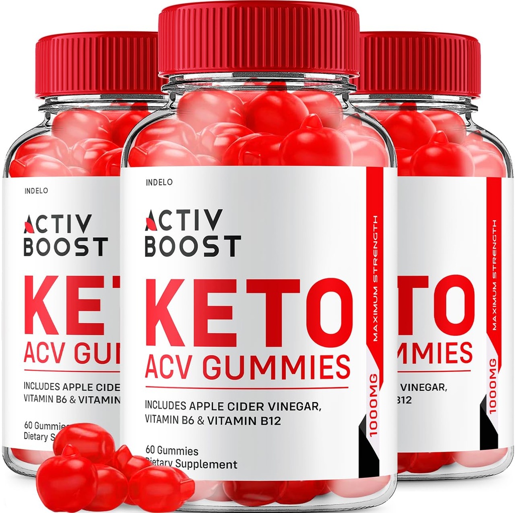 (3 Pack) Activ Boost Keto ACV Gummies - Activ Boost Keto ACV Weight Management Gummies Reviews, Activ Boost Keto ACV Advanced, ActivBoost Keto Ingredients Vitamin B12 Keto+ACB, 1000mg (180 Gummies)