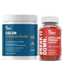 Dr. Tobias Apple Cider Vinegar Gummies & Colon Everyday Health - Dagelijkse spijsvertering, ontgifting en reiniging ondersteuning met ACV Gummies & Psyllium Husk Powder