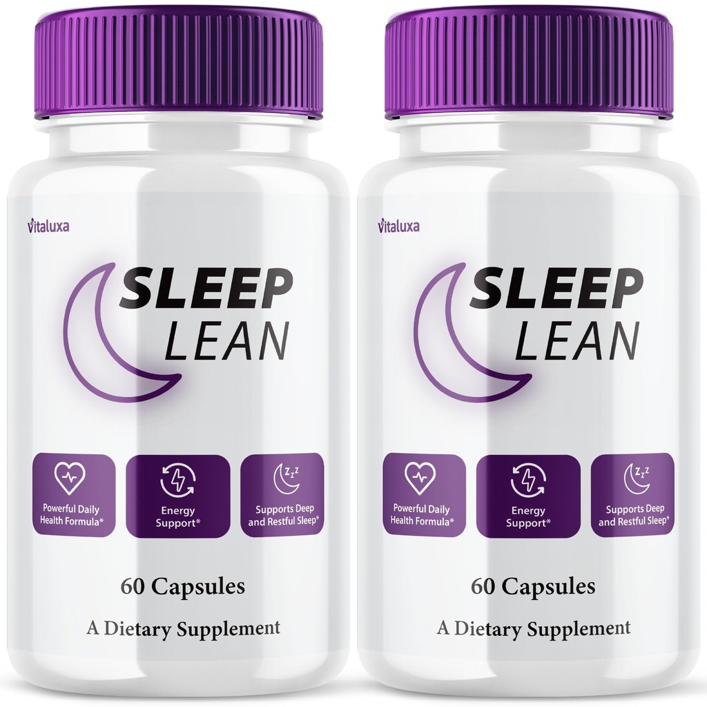 (2 Pack) Sleep Lean Pills, Official Sleep Lean Dietary Supplement Capsules Nighttime PM Support Aid, SleepLean Supps All Natural Max Strength Premium Over Night Calming Relaxation Formula (120 Ct)