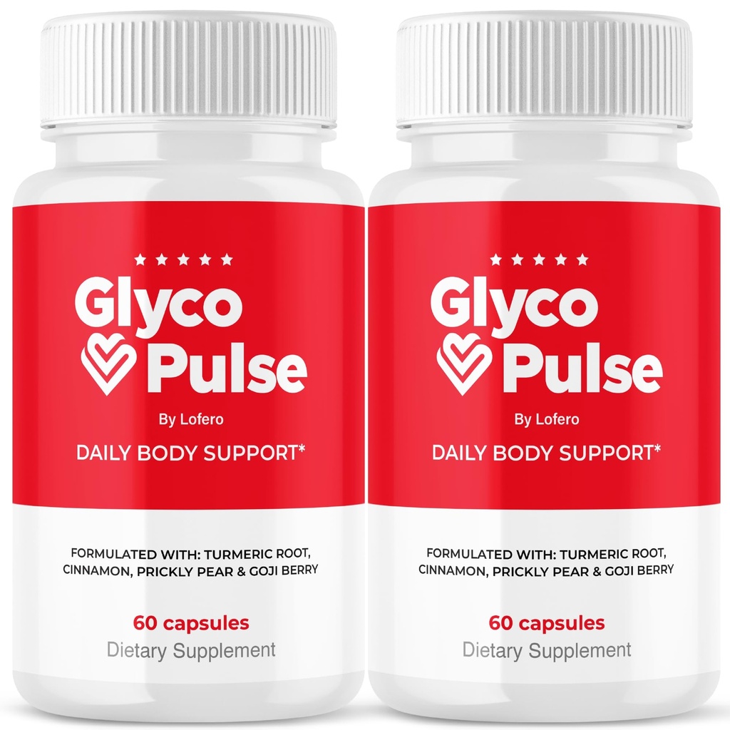 (2 Pack) Glyco Pulse Pills, GlycoPulse Supplement Capsules with Advanced Maximum Strength and Balance Support Formula, All-Natural Premium Ingredients for Overall Wellness Multivitamin (120 Capsules)