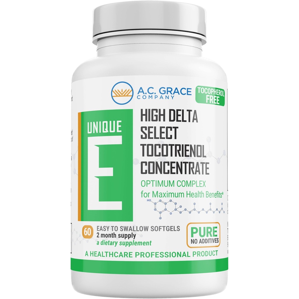 A.C. Grace Company, Unieke E Tocotrienolen - Tocoferol Gratis Softgels, 60 Tellen