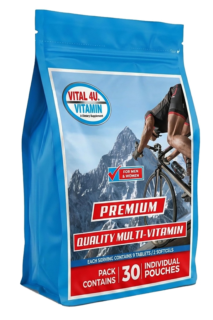 VITAL 4U Premium Daily Multivitamin Packs for Men and Women, 30 Servings | Vitamins, Minerals, Amino Acids, Joint Support and Immune Support