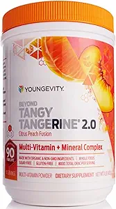 Youngevity Beyond Tangy Tangerine 2.0 Citrus Peach Ultimate Multi-Vitamine & Mineral Complex - Made with Natural & Whole Foods 