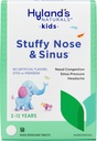 Hyland's Kids Stuffy Neus en Sinus Tablets, Koude Geneeskunde voor kinderen leeftijden 2 en ouder, Hoofdpijn Relief en Neus Decongestant, Quick Dissolving Tablets, 50 Tellen