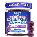 18 in 1 Magnesium Complex Gummies for Women and Men, 90 Gummies | 12 magnesium forms, High Absorption with Vitamin D3, K2, B6 & Zinc, Supports Sleep, Muscle, Bone & Nerve Health, Sugar Free