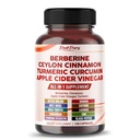 Berberine Cinnamon Apple Cider Vinegar Kurkuma - Algemene Wellness Ondersteuning- Made in USA