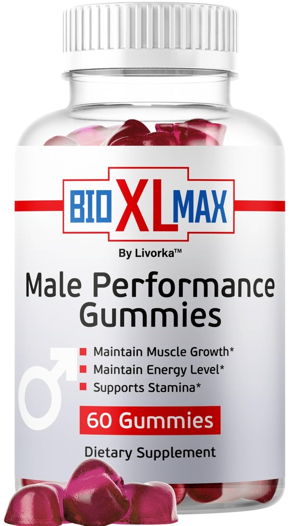 Bio XL Max Gummies - Official Bio XL Max Natural Support Maximum Energy Advanced Formula Gummys, BioXLMax Premium Advanced Formula for Overall Health & Wellness, 60 Gummies for 1 Month