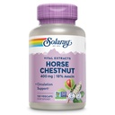 SOLARAY Horse Chestnut Extract 400 mg - Gestandaardiseerd tot 72 mg Aescin - met 55 mg Butchers Broom - Vein and Blood Circulation Supplements - Vegan, Non-GMO, 60-Day Garantie, 120 Serv, 120 VegCaps