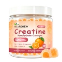Creatine Gummies for Women - Sugar Free, 5000mg Creatine Monohydrate with Iron, Calcium, Mg, Folate & D3 - Orange Flavor - Muscle Strength,Energy & Bone Support - Pre/Post - 100 Gummies