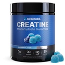 GreenLab Creatine Monohydrate Gummies for Men & Women – 5g per Serving for Muscle Strength & Recovery, 90 Gummies, Sugar-Free, Vegan, Blueberry Flavour, Made in Germany
