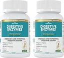 800mg Digestive Enzymes for Men and Women with Probiotics & Prebiotics, 8 Key Enzymes, Protease, Amylase & Lipase | 180 Capsules - A 60-Day Supply for Bloating & Gas Relief - Non-GMO