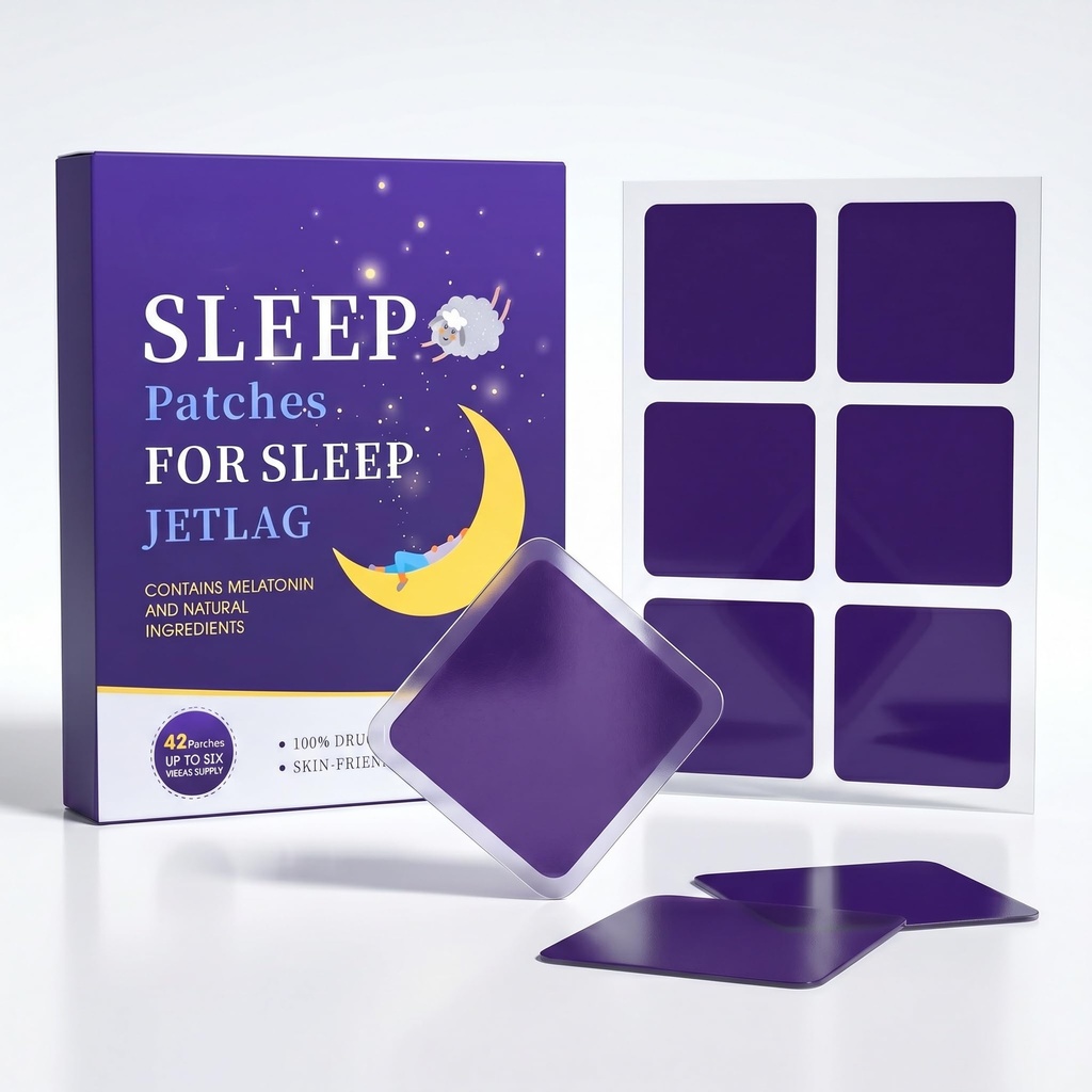 Sleep Patches for Adults - Melatonin, Lavender & GABA Aromatherapy Stickers, Topical Relaxation Aid, Calm Night Support, 42 Pcs, 8 Hour Use, Skin Friendly, for Men & Women