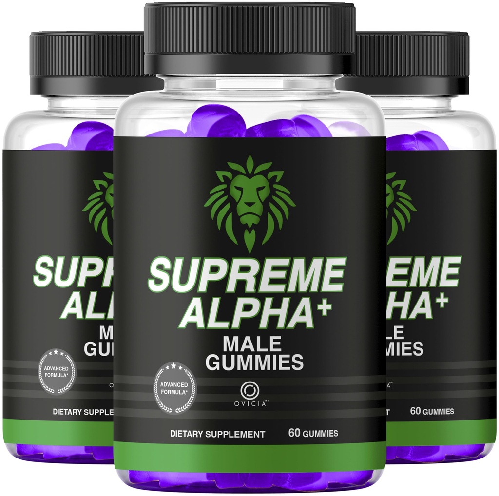 (3 Pack) Supreme Alpha Gummies - SupremeAlphaGummies Advanced Formula Premium All Natural Support Maximum Strength, Daily Support Formula Gummys for Overall Health & Wellness, 180 Gummies for 3 Months