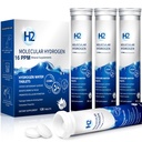 120 Pack 16 PPM Hydrogen Water Tablets with Magnesium, H2 Molecular Hydrogen Tablets for Drinking Water, Zero Sugar, Cognitive & Antioxidant, Energy Recovery, Healthy Aging Support
