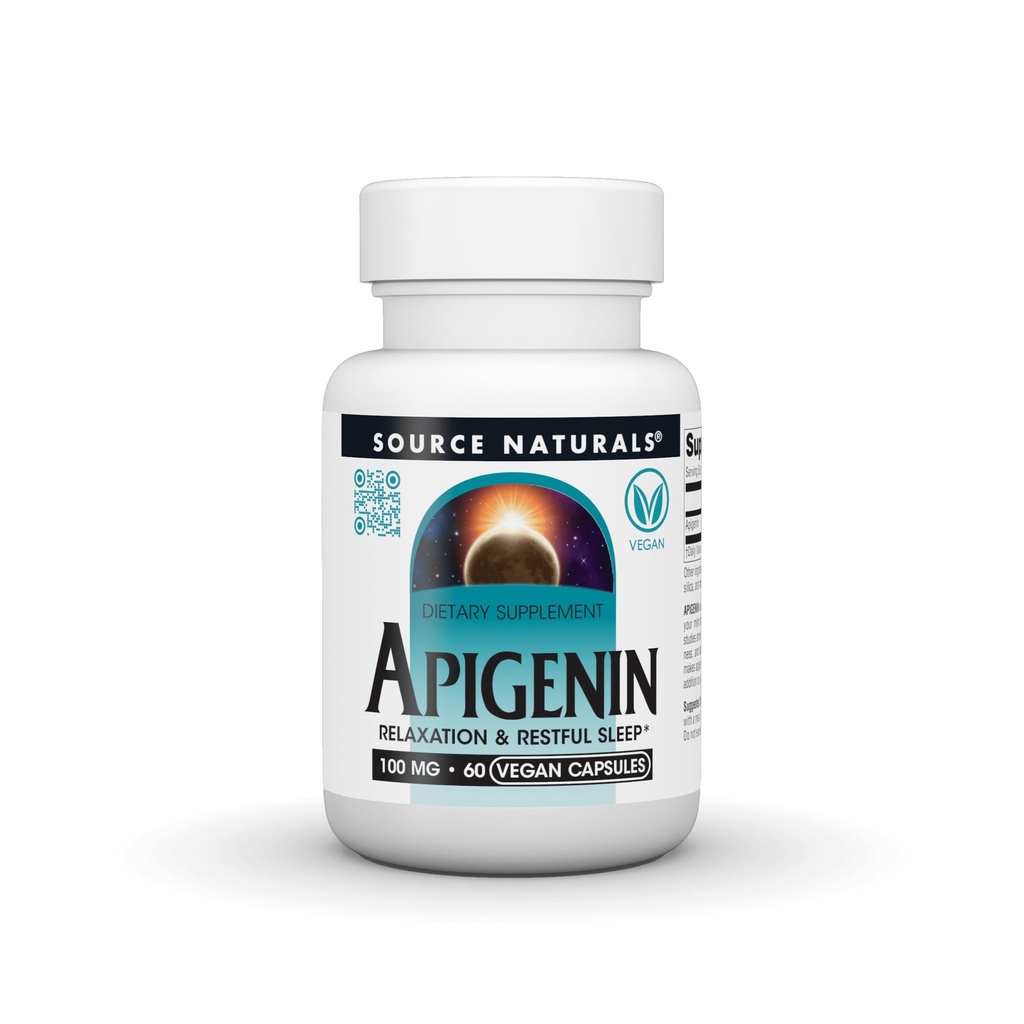 Source Naturals Apigenin, Support for Relaxation & Restful Sleep*, 10 mg - 60 Vegan Capsules
