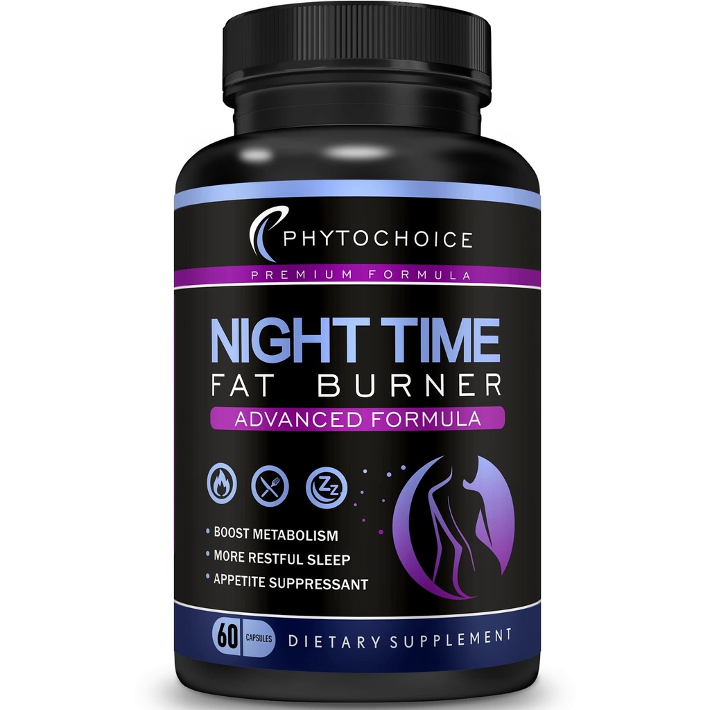 Nachttijd gewichtsverlies pillen voor vrouwen-Carb Blocker Appetite Suppressant met Melatonine-Fat Burner Dieet pillen die snel werken voor vrouwen-Nighttime Metabolisme Booster-Made in USA-1 Pack