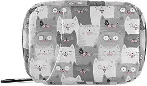 Grijze katten pil Box 7 dagen pil geval tas reizen pil Organisator tas met rits draagbare week Case Compacte grootte voor vitamine supplement houder