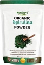 USDA Organic Spirulina Powder for Juice and Smoothy Mix; 100% Natural and Gluten Free, with High Protein, Vitamins, Antioxidants and Minerals (12 Ounces) (1)