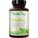 Healthy Way 500mg SAM-e Supplement - High Strength 500mg S-Adenosyl-L-Methionine Capsules for Joint Brain Liver and Mood Support - Non-GMO High Absorption Same Supplement (90 Servings)