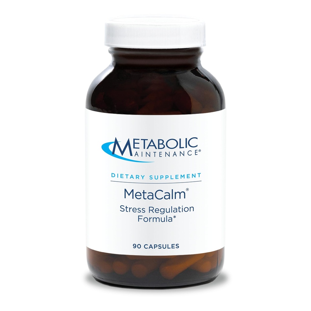 Metabole onderhoud MetaCalm - GABA L-Theanine supplement voor kalmte, slaap en stress ondersteuning, vitamine B6, actieve folaat, Magnesium & 5-HTP Complex voor volwassenen, mannen en vrouwen - 90 capsules